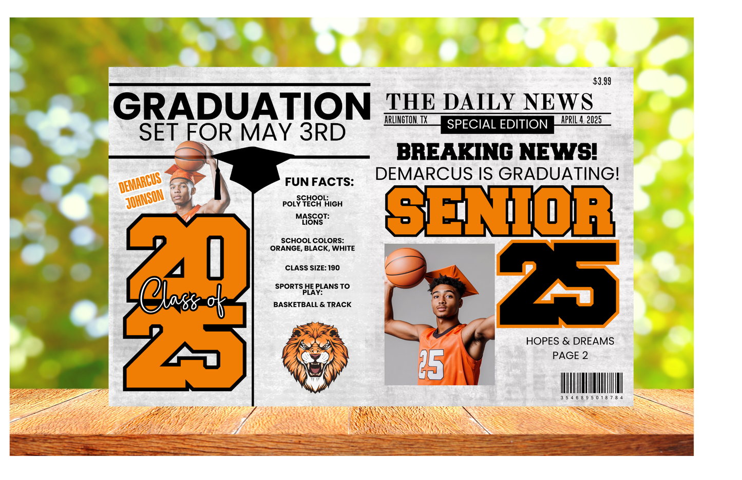 Custom Graduation Newspaper – Personalized Senior Highlight Keepsake