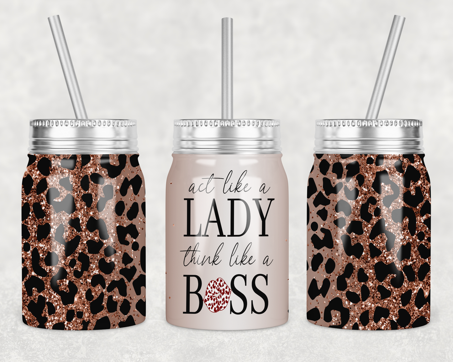 Act Like a Lady Mason Jar Tumbler