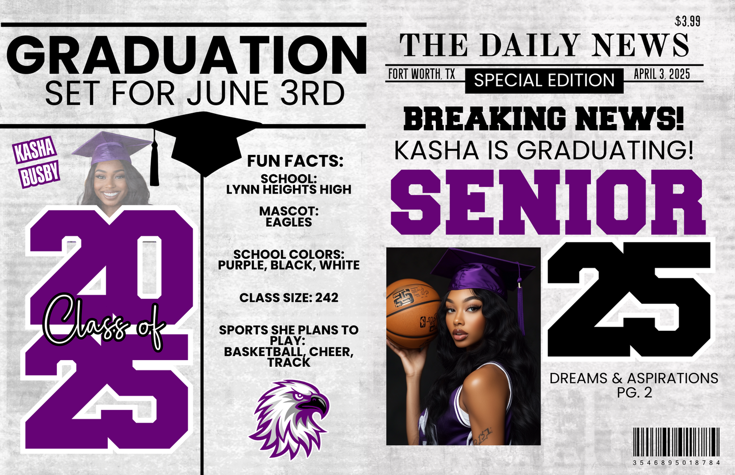 Custom Graduation Newspaper – Personalized Senior Highlight Keepsake