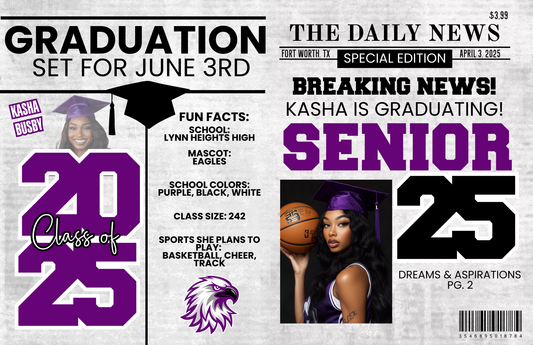 Custom Graduation Newspaper – Personalized Senior Highlight Keepsake