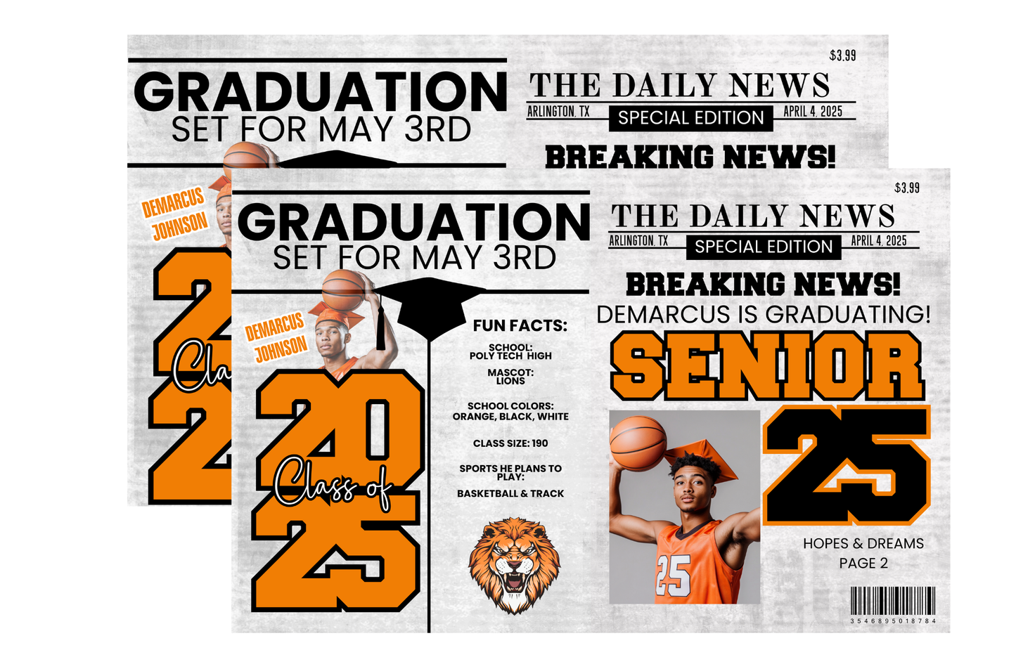 Custom Graduation Newspaper – Personalized Senior Highlight Keepsake
