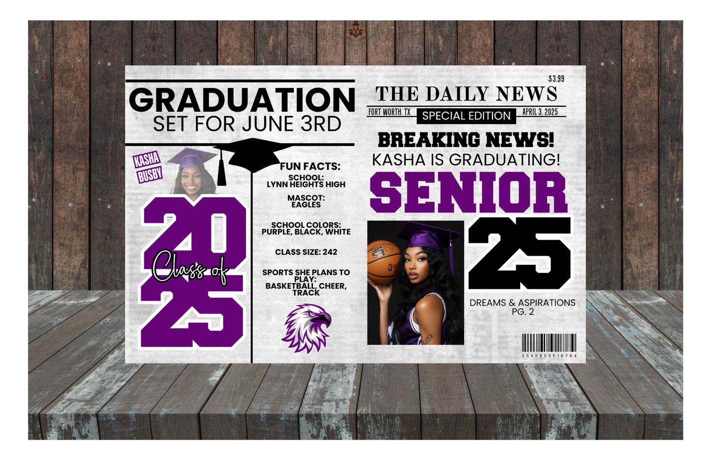 Custom Graduation Newspaper – Personalized Senior Highlight Keepsake