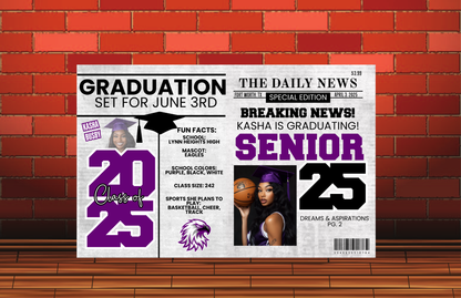 Custom Graduation Newspaper – Personalized Senior Highlight Keepsake