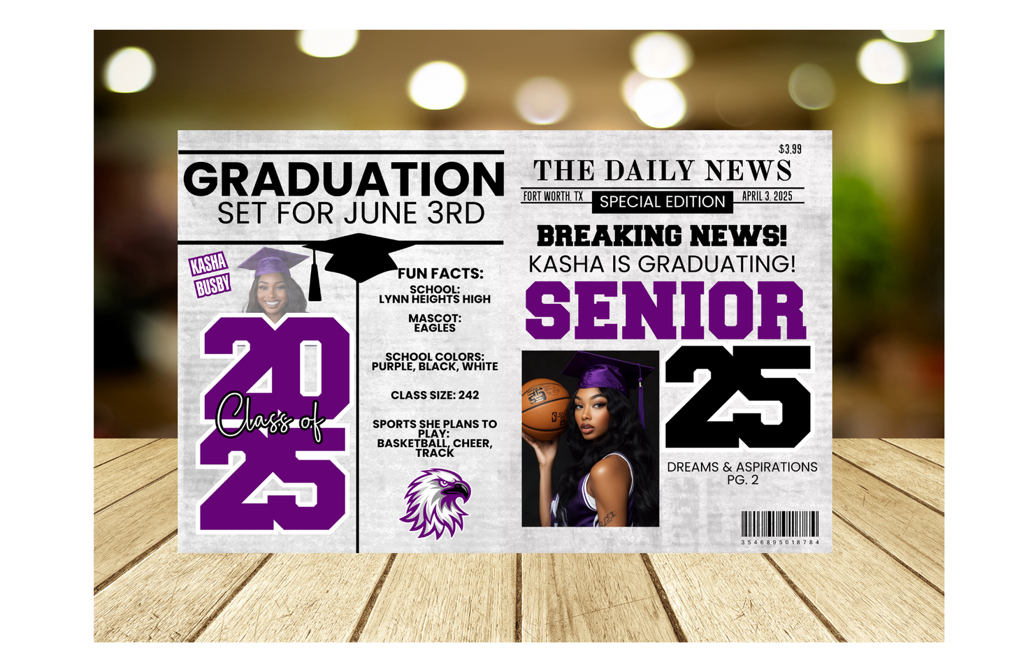Custom Graduation Newspaper – Personalized Senior Highlight Keepsake