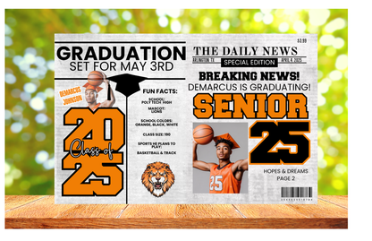 Custom Graduation Newspaper – Personalized Senior Highlight Keepsake