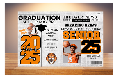 Custom Graduation Newspaper – Personalized Senior Highlight Keepsake