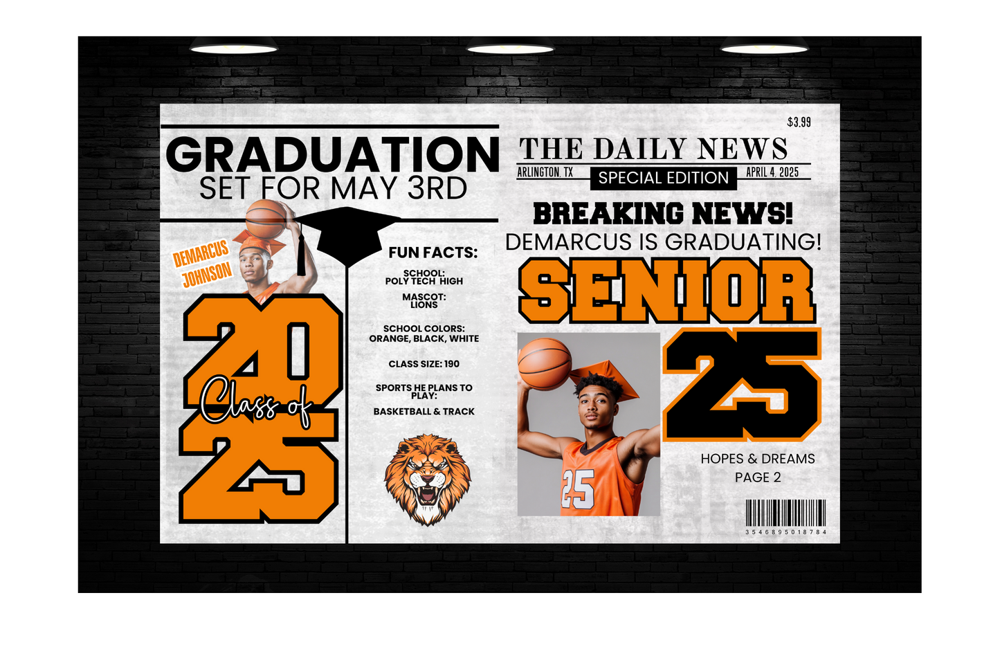 Custom Graduation Newspaper – Personalized Senior Highlight Keepsake