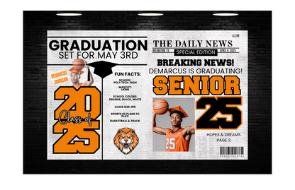 Custom Graduation Newspaper – Personalized Senior Highlight Keepsake