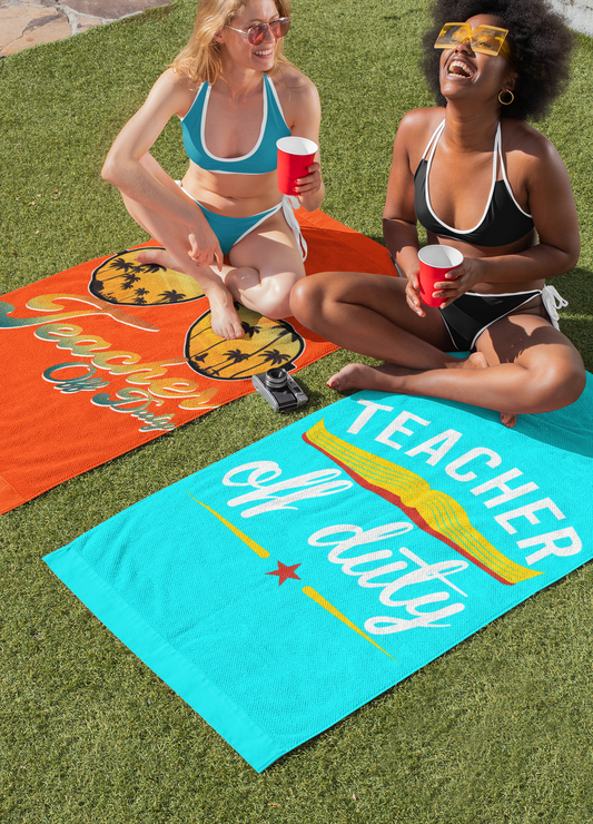 Teacher Off Duty Beach Towel